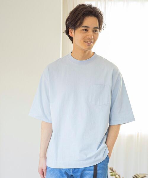 coen（コーエン）の「USAコットンヘビーウェイトリラックスクルーネックTシャツ（Tシャツ/カットソー・メンズ・ホワイト/ブラック/ネイビー/ダークグレー/ライトブルー/ライラック/ライム/ベージュ/ダークブラウン/パープル/ターコイズブルー・SMALL/MEDIUM/LARGE/X-LARGE）」の13枚目の写真