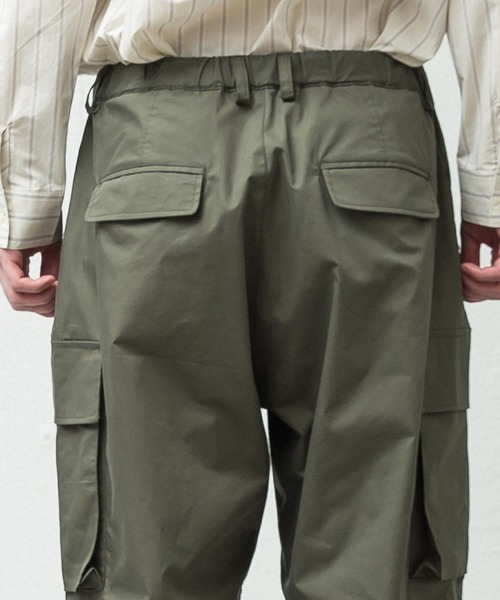 SLICK（スリック）の「T/Cポプリンオーバーサイズカーゴパンツ（カーゴパンツ・メンズ・ブラック/オリーブ・1/2/3）」の13枚目の写真