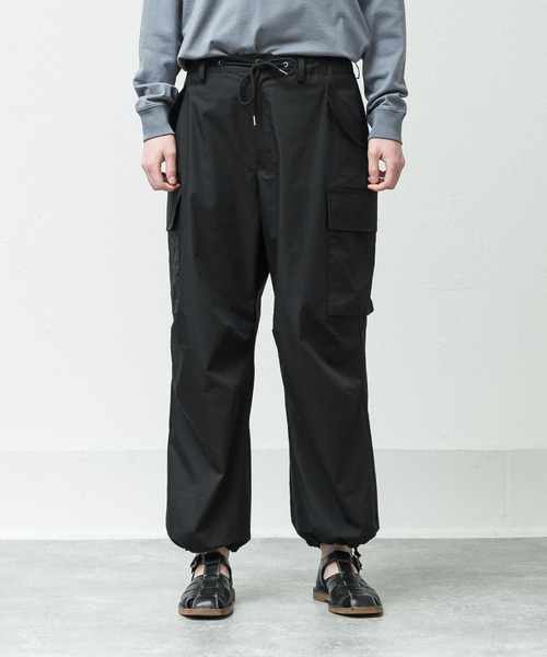 SLICK（スリック）の「T/Cポプリンオーバーサイズカーゴパンツ（カーゴパンツ・メンズ・ブラック/オリーブ・1/2/3）」の3枚目の写真