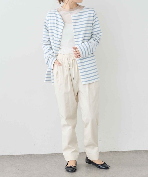 PUAL CE CIN（ピュアルセシン）の「ボーダー2WAYロングスリーブ（Tシャツ/カットソー・レディース・グレー/グリーン/ブルー/ピンク・FREE）」の18枚目の写真