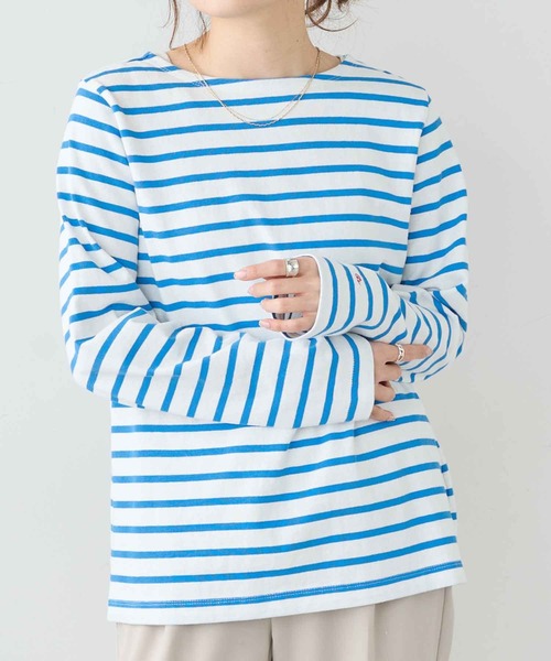 PUAL CE CIN（ピュアルセシン）の「ボーダー2WAYロングスリーブ（Tシャツ/カットソー・レディース・グレー/グリーン/ブルー/ピンク・FREE）」の19枚目の写真