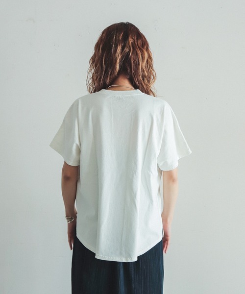 FIL DE FER(フィルデフェール)の「天竺×サーマルコンビ ドルマンP/O(Tシャツ/カットソー・レディース・ホワイト/パープル・FREE)」の12枚目の写真
