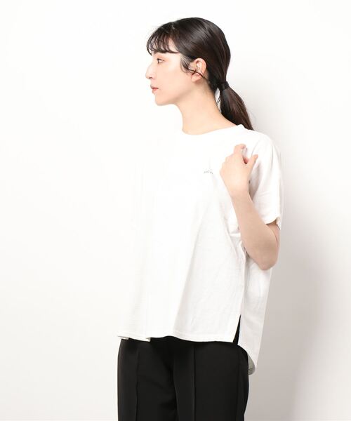 FIL DE FER(フィルデフェール)の「天竺×サーマルコンビ ドルマンP/O(Tシャツ/カットソー・レディース・ホワイト/パープル・FREE)」の15枚目の写真