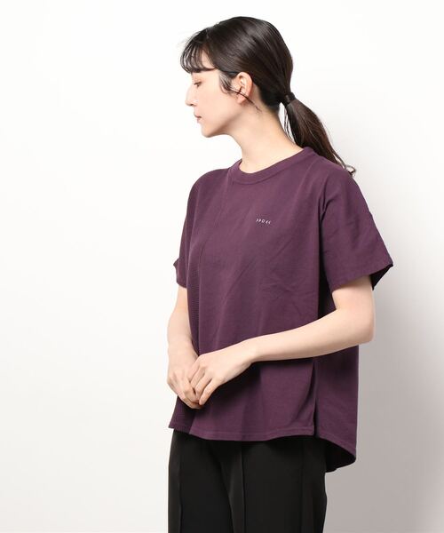 FIL DE FER(フィルデフェール)の「天竺×サーマルコンビ ドルマンP/O(Tシャツ/カットソー・レディース・ホワイト/パープル・FREE)」の16枚目の写真