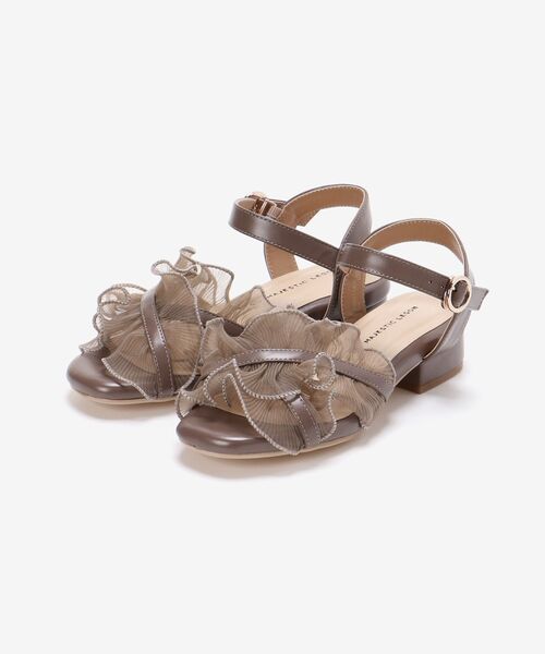 MAJESTIC LEGON（マジェスティックレゴン）の「シアーフリルサンダル（サンダル・レディース・アイボリー/モカ/ブラック/ブラウン系その他2・X-LARGE/SMALL/MEDIUM/LARGE）」の4枚目の写真