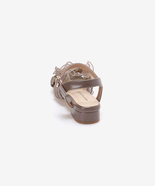 MAJESTIC LEGON（マジェスティックレゴン）の「シアーフリルサンダル（サンダル・レディース・アイボリー/モカ/ブラック/ブラウン系その他2・X-LARGE/SMALL/MEDIUM/LARGE）」の14枚目の写真