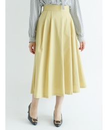 Te chichi | タフタサイド釦タックフレアスカート(スカート)