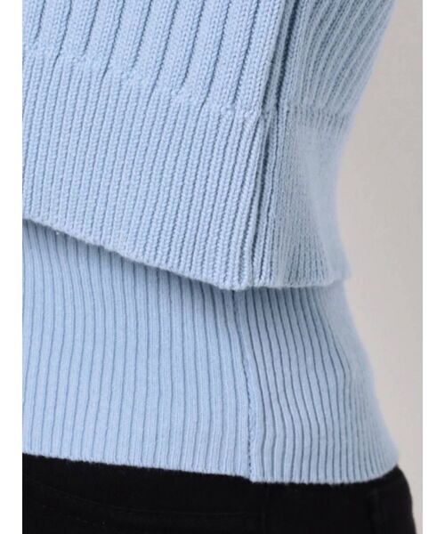 EMODA(エモダ)の「ショートリフォメイションニット(ニット/セーター・レディース・ブラック/ベージュ/パープル/ブルー・FREE)」の21枚目の写真