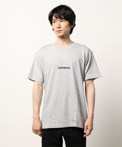 Loudmouth(ラウドマウス)の「LOUDMOUTH/ラウドマウス ゴルフウェア ブランドロゴ グラフィック プリント 5.6オンス ヘビーウェイト 半袖 Tシャツ(Tシャツ/カットソー・メンズ・ブラック/グレー/ホワイト×ピンク/カモフラージュ・XXL/L/LL/M/XL)」の3枚目の写真