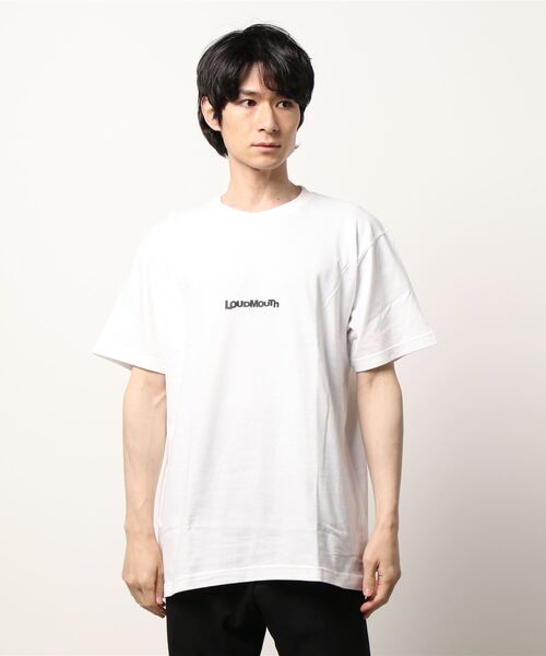 Loudmouth(ラウドマウス)の「LOUDMOUTH/ラウドマウス ゴルフウェア ブランドロゴ グラフィック プリント 5.6オンス ヘビーウェイト 半袖 Tシャツ(Tシャツ/カットソー・メンズ・ブラック/グレー/ホワイト×ピンク/カモフラージュ・XXL/L/LL/M/XL)」の6枚目の写真