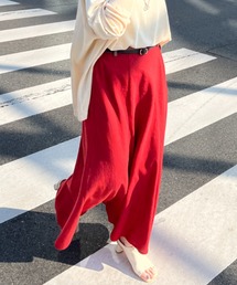 Chez toi | ウエスト配色リネンバイヤスフレアスカート(スカート)