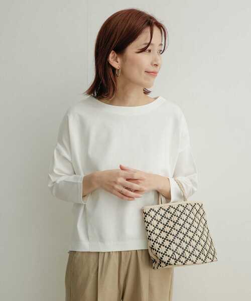 URBAN RESEARCH DOORS（アーバンリサーチドアーズ）の「コットンタック7分袖プルオーバー（Tシャツ/カットソー・レディース・ネイビー/オフホワイト/ピンク/ミント・SMALL/MEDIUM）」の12枚目の写真