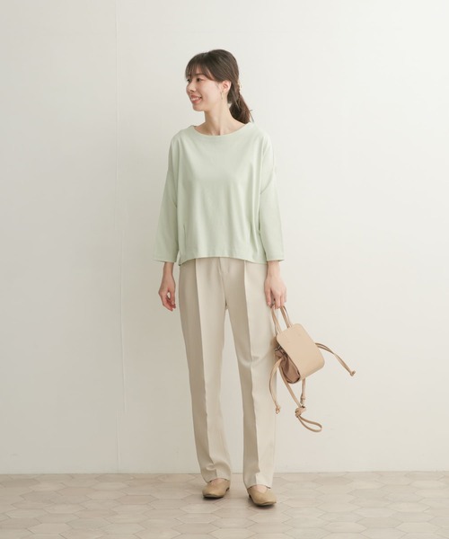 URBAN RESEARCH DOORS（アーバンリサーチドアーズ）の「コットンタック7分袖プルオーバー（Tシャツ/カットソー・レディース・ネイビー/オフホワイト/ピンク/ミント・SMALL/MEDIUM）」の14枚目の写真