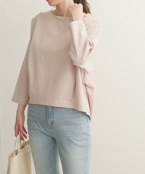 URBAN RESEARCH DOORS（アーバンリサーチドアーズ）の「コットンタック7分袖プルオーバー（Tシャツ/カットソー・レディース・ネイビー/オフホワイト/ピンク/ミント・SMALL/MEDIUM）」の21枚目の写真