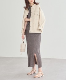 natural couture | 周りと差のつくコーデに仕上がる メランジスリットスカート(スカート)