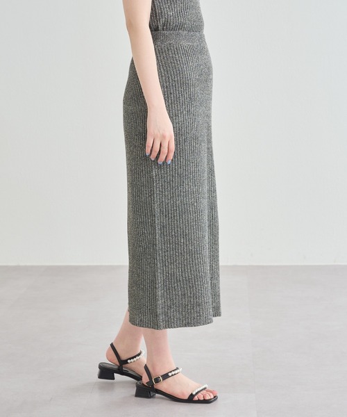 natural couture（ナチュラルクチュール）の「周りと差のつくコーデに仕上がる メランジスリットスカート（スカート・レディース・ブラック/グレー/ブラウン・FREE）」の19枚目の写真