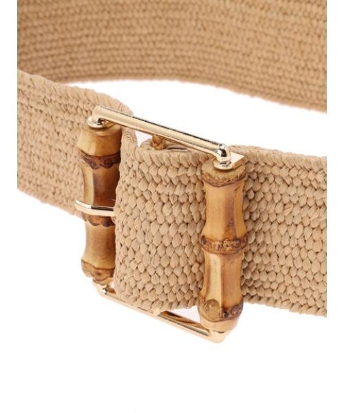 Green　Parks（グリーンパークス）の「・バンブーストレッチベルト（ベルト・レディース・ブラウン/ベージュ・FREE）」の8枚目の写真