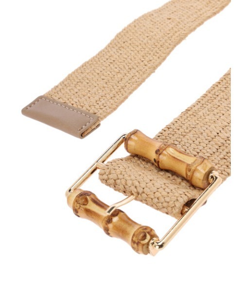 Green　Parks（グリーンパークス）の「・バンブーストレッチベルト（ベルト・レディース・ブラウン/ベージュ・FREE）」の4枚目の写真