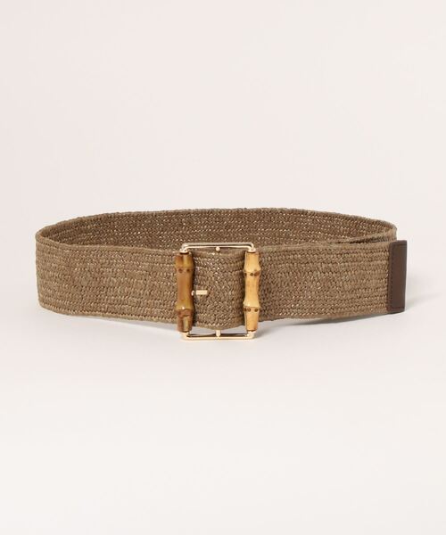 Green　Parks（グリーンパークス）の「・バンブーストレッチベルト（ベルト・レディース・ブラウン/ベージュ・FREE）」の3枚目の写真