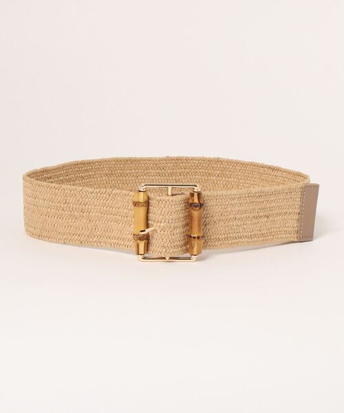 Green　Parks（グリーンパークス）の「・バンブーストレッチベルト（ベルト・レディース・ブラウン/ベージュ・FREE）」の6枚目の写真