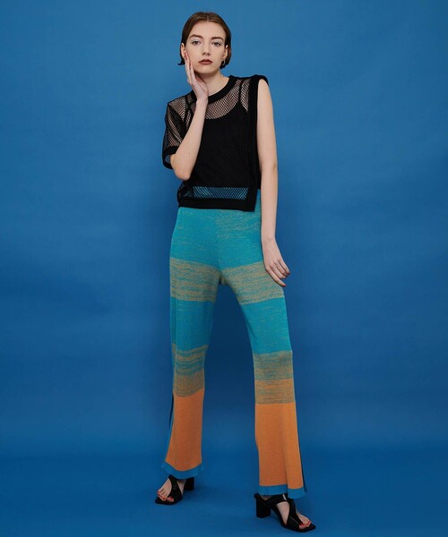 CITY TOKYO（シティトウキョウ）の「レイヤードメッシュトップス（ベスト・レディース・ホワイト/ブラック/カーキ・FREE）」の4枚目の写真