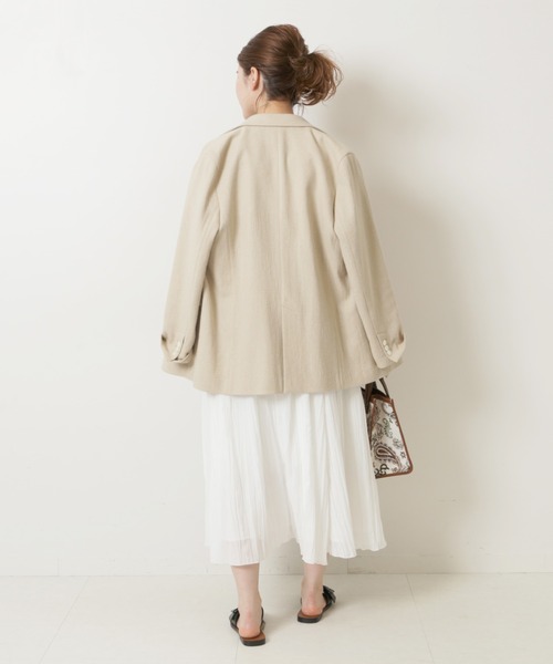 Spick & Span ワッシャークロスシアースカート　ブラック　サイズ36 Spick & Span（スピックアンドスパン）の「ワッシャークロス