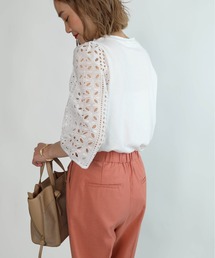 BE NEAT | エスニックボーダーレースプルオーバー(Tシャツ/カットソー)