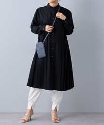 シャツプリーツワンピース