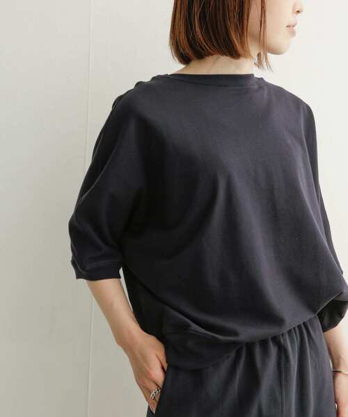 URBAN RESEARCH DOORS（アーバンリサーチドアーズ）の「『セットアップ対応』コットンワイド6分袖プルオーバー（Tシャツ/カットソー・レディース・ベージュ/ネイビー/カーキ・MEDIUM）」の9枚目の写真