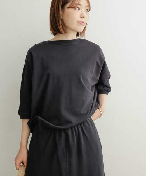 URBAN RESEARCH DOORS（アーバンリサーチドアーズ）の「『セットアップ対応』コットンワイド6分袖プルオーバー（Tシャツ/カットソー・レディース・ベージュ/ネイビー/カーキ・MEDIUM）」の10枚目の写真