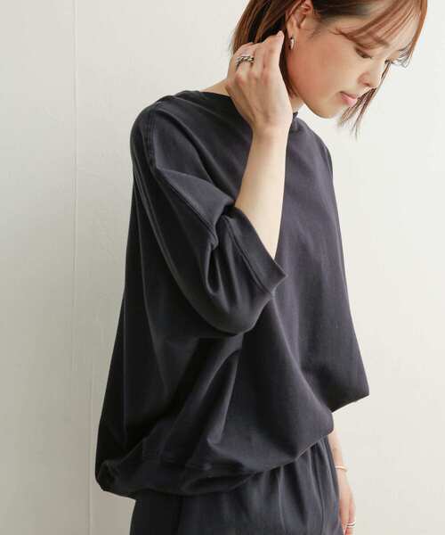 URBAN RESEARCH DOORS（アーバンリサーチドアーズ）の「『セットアップ対応』コットンワイド6分袖プルオーバー（Tシャツ/カットソー・レディース・ベージュ/ネイビー/カーキ・MEDIUM）」の11枚目の写真