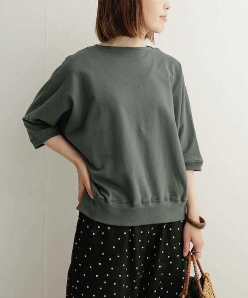 URBAN RESEARCH DOORS（アーバンリサーチドアーズ）の「『セットアップ対応』コットンワイド6分袖プルオーバー（Tシャツ/カットソー・レディース・ベージュ/ネイビー/カーキ・MEDIUM）」の21枚目の写真