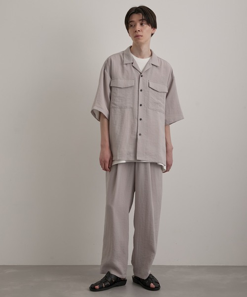 JUNRED(ジュンレッド)の「エアードレープビッグオープンカラーシャツ(シャツ/ブラウス・メンズ・グレー系その他/オリーブ/ブルー系その他4・S/M/L)」の11枚目の写真