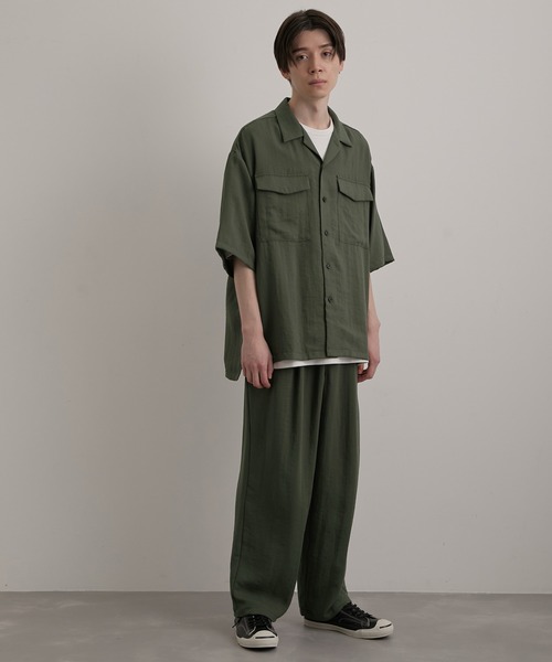JUNRED(ジュンレッド)の「エアードレープビッグオープンカラーシャツ(シャツ/ブラウス・メンズ・グレー系その他/オリーブ/ブルー系その他4・S/M/L)」の13枚目の写真