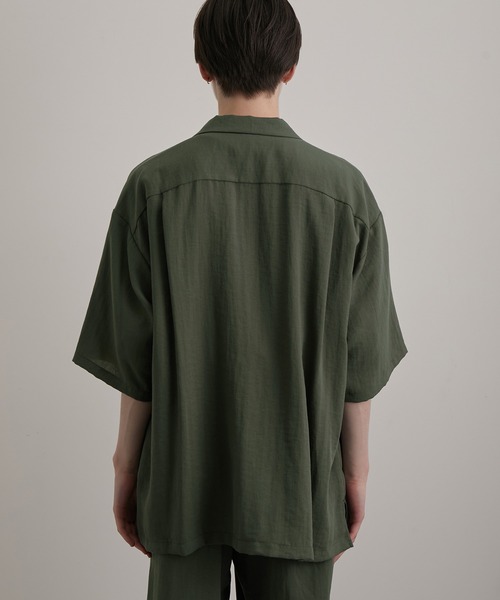 JUNRED(ジュンレッド)の「エアードレープビッグオープンカラーシャツ(シャツ/ブラウス・メンズ・グレー系その他/オリーブ/ブルー系その他4・S/M/L)」の18枚目の写真