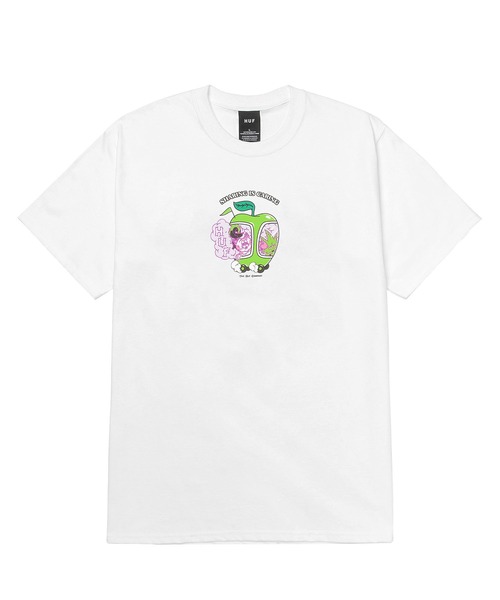 HUF（ハフ）の「420 SHARING IS CARING TEE / 【420 COLLECTION】 HUF プリント Tシャツ（Tシャツ/カットソー・メンズ・ホワイト/ブラック・SMALL/MEDIUM/LARGE/X-LARGE/XX-LARGE）」の3枚目の写真