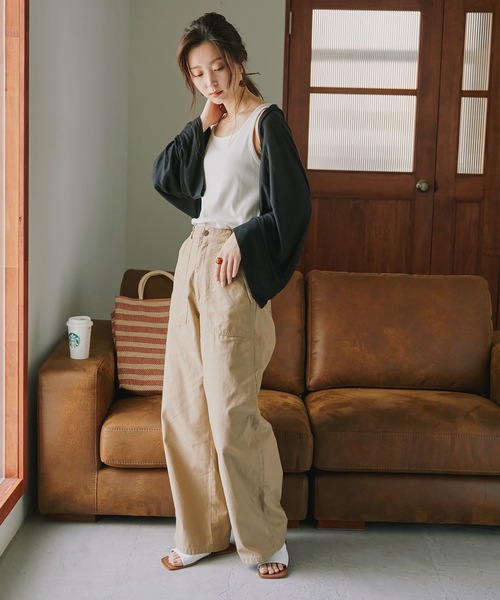 Fashion Letter（ファッションレター）の「2wayボレロuvカーディガン（カーディガン/ボレロ・レディース・ホワイト/ブラック/グレー/ネイビー・FREE）」の5枚目の写真