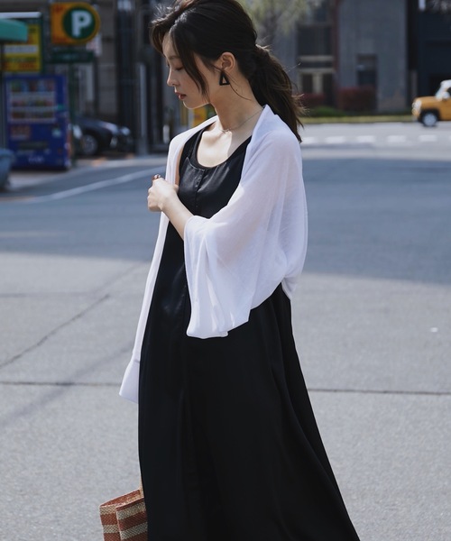 Fashion Letter（ファッションレター）の「2wayボレロuvカーディガン（カーディガン/ボレロ・レディース・ホワイト/ブラック/グレー/ネイビー・FREE）」の19枚目の写真