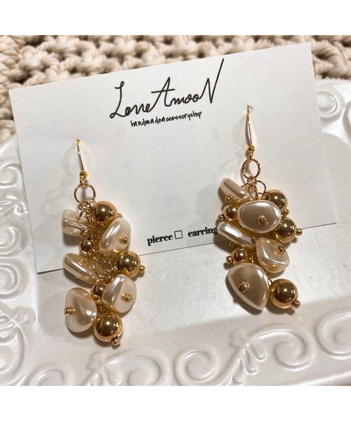 tone(トーン)の「【LoveAmooN】 pearlbelle (MA)(ピアス(両耳用)・レディース・ゴールド・FREE)」の3枚目の写真