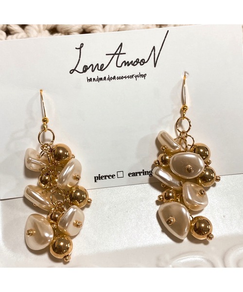 tone(トーン)の「【LoveAmooN】 pearlbelle (MA)(ピアス(両耳用)・レディース・ゴールド・FREE)」の2枚目の写真