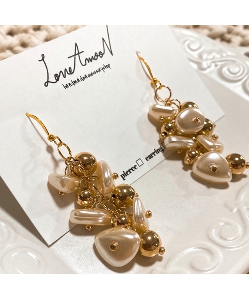 tone(トーン)の「【LoveAmooN】 pearlbelle (MA)(ピアス(両耳用)・レディース・ゴールド・FREE)」の4枚目の写真