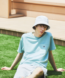 ミニ裏毛 ボーダー ワッペン 半袖 Tシャツ