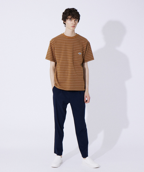 ABAHOUSE GRAY（アバハウスグレイ）の「ミニ裏毛 ボーダー ワッペン 半袖 Tシャツ（Tシャツ/カットソー・メンズ・グリーン/キャメル/ホワイト/ネイビー・46/48）」の11枚目の写真
