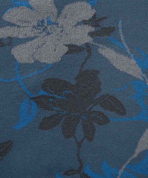 EMMA CLOTHES（エマクローズ）の「フラワーパターンジャガードニット ルーズカーディガン  EMMA CLOTHES（カーディガン/ボレロ・メンズ・ブルー/ライトベージュ/チャコール・M/L）」の21枚目の写真