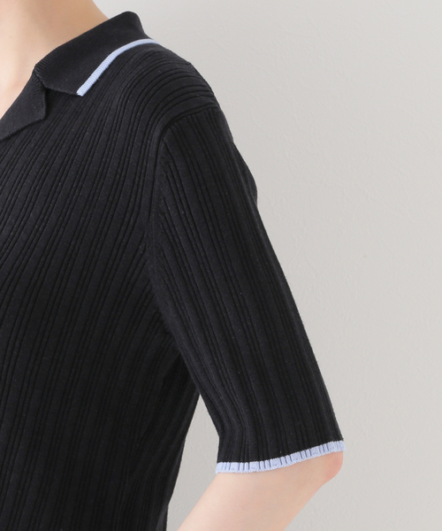 JOINT WORKS(ジョイントワークス)の「【Michelleさんコラボアイテム】エリツキリブカーディガン(ニット/セーター・レディース・ホワイト/ブラック・FREE)」の6枚目の写真