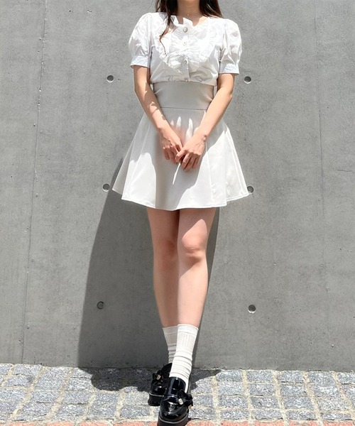 Crea titty&Co. PETIT(クレアティティーアンドコープチ)の「【Crea titty&Co.PETIT】ハートフリルブラウス(シャツ/ブラウス・レディース・ホワイト・FREE)」の9枚目の写真