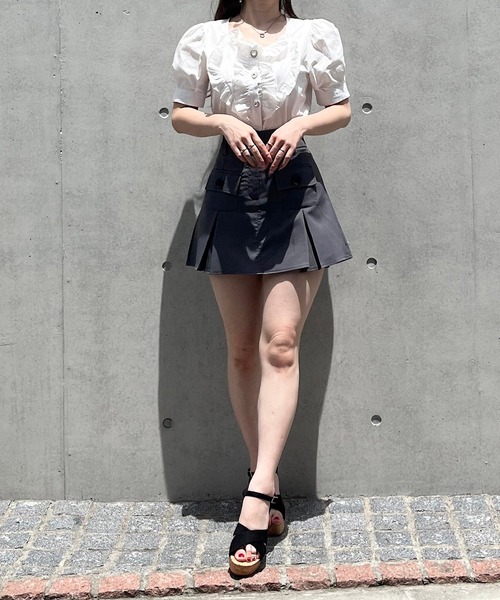 Crea titty&Co. PETIT(クレアティティーアンドコープチ)の「【Crea titty&Co.PETIT】ハートフリルブラウス(シャツ/ブラウス・レディース・ホワイト・FREE)」の13枚目の写真