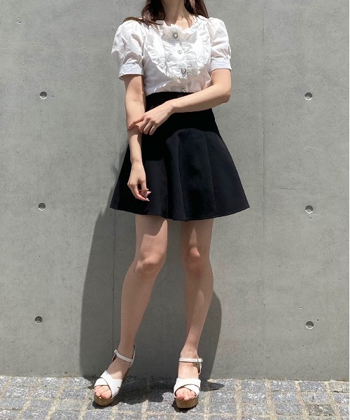 Crea titty&Co. PETIT(クレアティティーアンドコープチ)の「【Crea titty&Co.PETIT】ハートフリルブラウス(シャツ/ブラウス・レディース・ホワイト・FREE)」の6枚目の写真