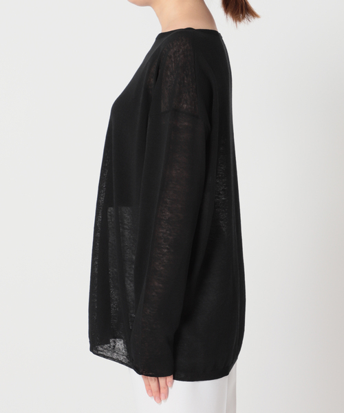 Noble（ノーブル）の「テンジクボートネックニット（ニット/セーター・レディース・ブラック/ブラウン/サックスブルー・FREE）」の14枚目の写真