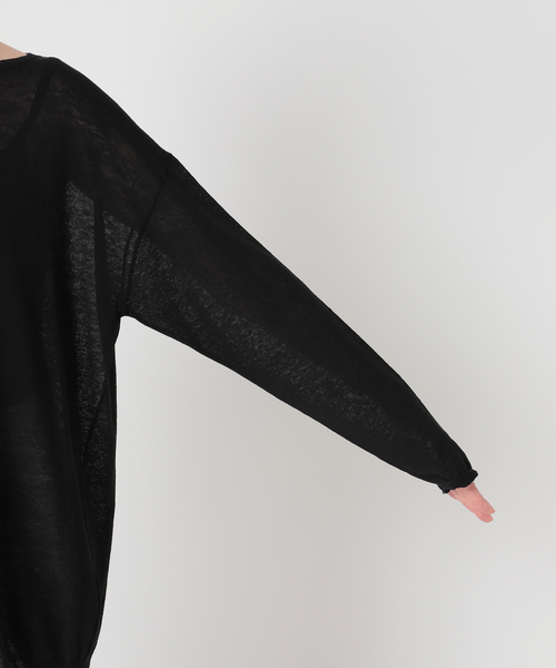 Noble（ノーブル）の「テンジクボートネックニット（ニット/セーター・レディース・ブラック/ブラウン/サックスブルー・FREE）」の18枚目の写真